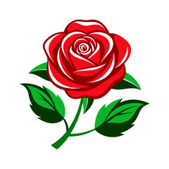 Vector Red Rose Illustration 
