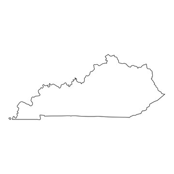 recommend clip art: White outline of the state of Kentucky
