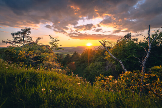 Sonnenuntergang auf der Blauen Kuppe / Eschwege