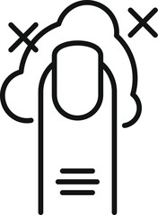 Minimalistic line drawing of a stylized person with no facial features