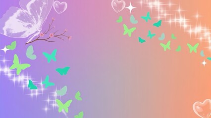 abstract background with butterflies
