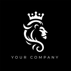 lion head design logo vector
