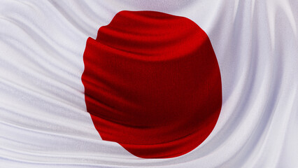 Japanese country flag waving