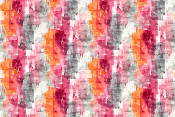 seamless pattern of watercolor brushstrokes in pink and orange tones