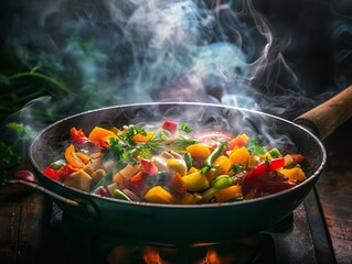 Steaming Hot Vegetable Stir Fry