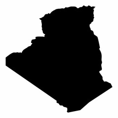 Algeria silhouette map