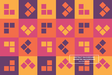 Abstract Background | Geometric Background (Squares) - Pattern, Profile, Brochure, Website Design, Banner, Wall Art, Poster, Advertisement, Apparel, Textiles, Interior Design (4 Colors) - DL.2.32