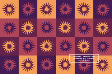 Abstract Background | Geometric Background (Stars) - Pattern, Profile, Brochure, Website Design, Banner, Wall Art, Poster, Advertisement, Apparel, Textiles, Interior Design (4 Colors) - DL.2.57