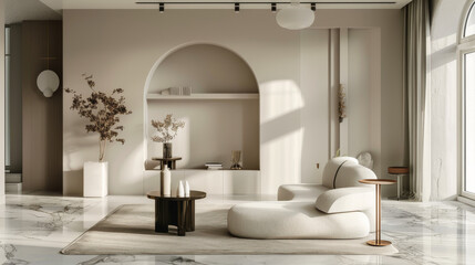 Minimal Interior Design Background Stylish Living Room