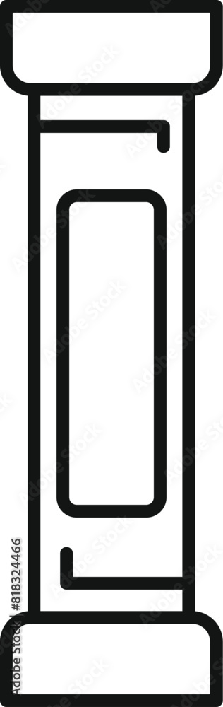 Poster simplistic vector illustration of a single classical column, ideal for icons and logos