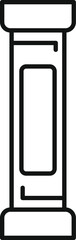 Simplistic vector illustration of a single classical column, ideal for icons and logos