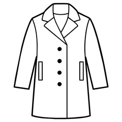 black and white jacket vector illustration icon