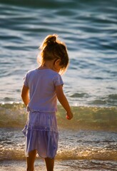 Girl Wading In The Water