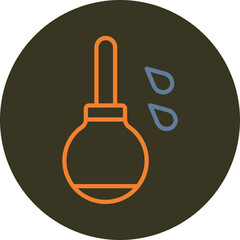 Enema Line Two Color Circle Icon