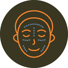 Plastic Surgery Line Two Color Circle Icon