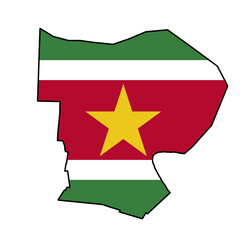 Capital District Paramaribo Outline Suriname, South America