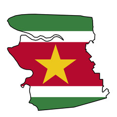 Distrtict Commewijne Outline  Suriname, South America