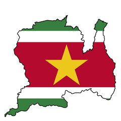 Distrtict Sipaliwini Outline Suriname, South America