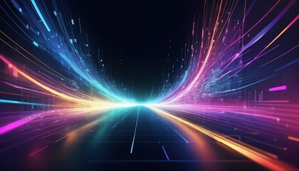 Digital background for tech, AI, data, audio, graphics banner, header created with generative ai	