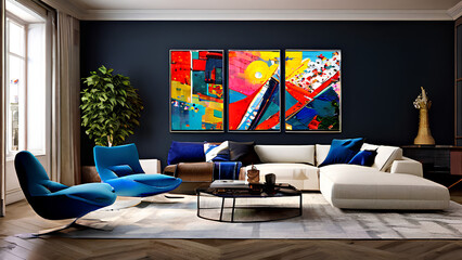 Home Gallery Goals - Curate a Museum-Worthy Living Room with Bold Art