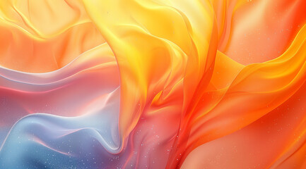 Vibrant abstract background depicting flowing colors with a mix of orange, blue, and yellow, ideal for dynamic and creative designs