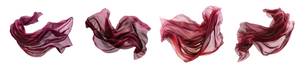 Flowing burgundy fabric, fashion and textile design