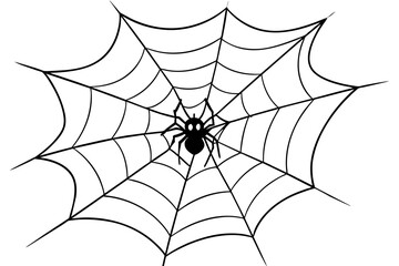 spider web vector silhouette illustration