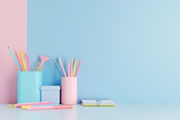 Background on back to school/college theme. Clean background. Knowledge learning concept