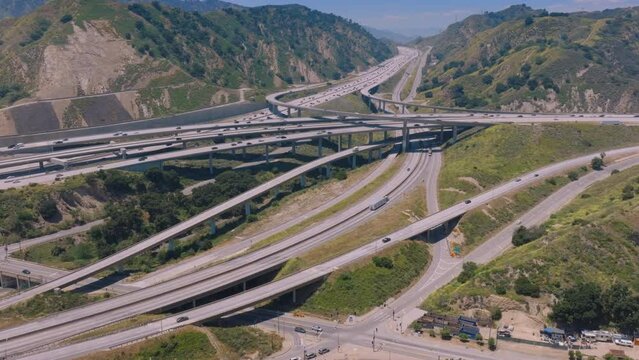 Weldon Canyon 14 and 5 freeway intersection