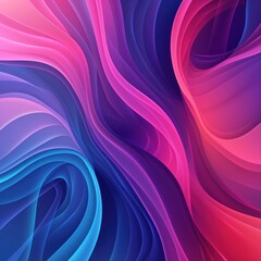 Dynamic Art Abstract Background with Flowing Lines and Gradient Transitions in Pink Purple and Blue