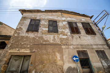 Old abandoned historical building in Lefkosa Cyprus