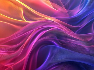 Obraz premium Abstract background, Neon fabric background. Generative AI illustration