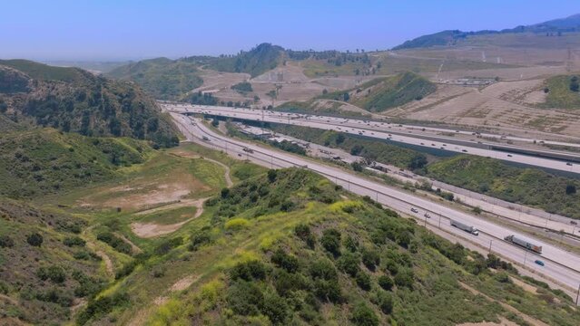 Weldon Canyon 14 and 5 freeway intersection