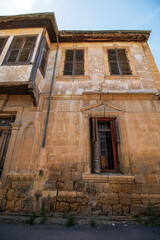 Facade of an historical house in the Lefkosa Cyprus