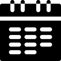 calendar icon. vector glyph icon for your website, mobile, presentation, and logo design.