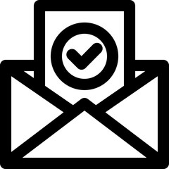 accept email icon. vector line icon for your website, mobile, presentation, and logo design.