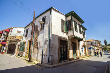 Facade of an historical house in the Lefkosa Cyprus