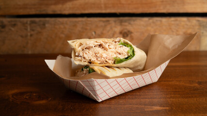 Turkey wrap sandwich