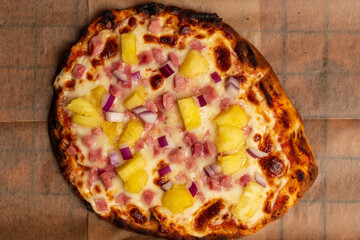 Ham and cheese flat bread