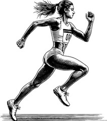 Running Woman Athlete