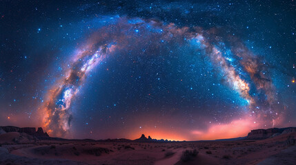 Capturing the Splendor A Landscape Photo of a Colorful Space Galaxy in Stunning Detail