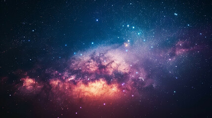 Capturing the Splendor A Landscape Photo of a Colorful Space Galaxy in Stunning Detail