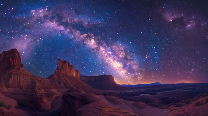 Capturing the Splendor A Landscape Photo of a Colorful Space Galaxy in Stunning Detail