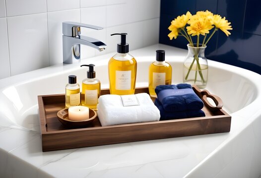 A background of towel bathroom white luxury concept massage candle bath with Bathroom matellic white wellness background towel relax aromatherapy flower and rose flower accessory zen therapy aroma bea