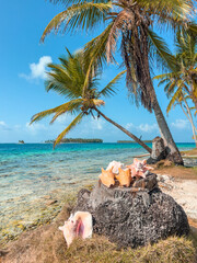 San Blas islands in Panama, tropical beach