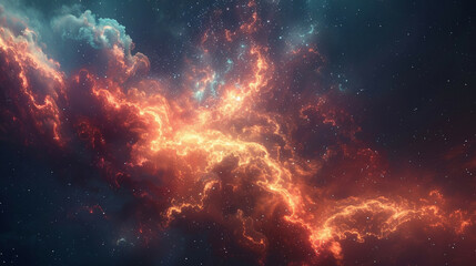 Fototapeta premium Glowing Cosmic Formations Exploring the Majestic Beauty of the Milky Way Through Stunning Astrophotography