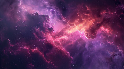 Fototapeta premium Glowing Nebula Unveiling the Enigmatic Beauty of Space Dust in Mesmerizing Astrophotography