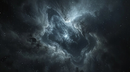 Fototapeta premium Nebula and Star Field: Exploring the Enigmatic Depths of Space Through Mesmerizing Astrophotography