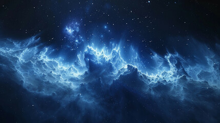 Fototapeta premium Nebula and Star Field: Exploring the Enigmatic Depths of Space Through Mesmerizing Astrophotography
