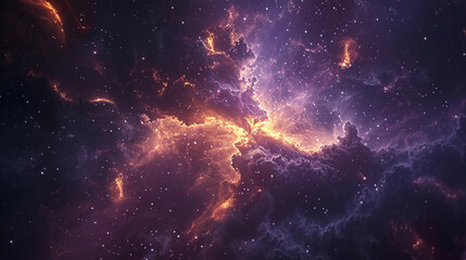 Fototapeta premium Nebula and Star Field: Exploring the Enigmatic Depths of Space Through Mesmerizing Astrophotography